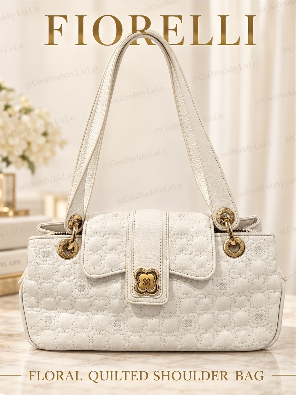 Pelle Borsa Genuine Leather Floral Shoulder Bag